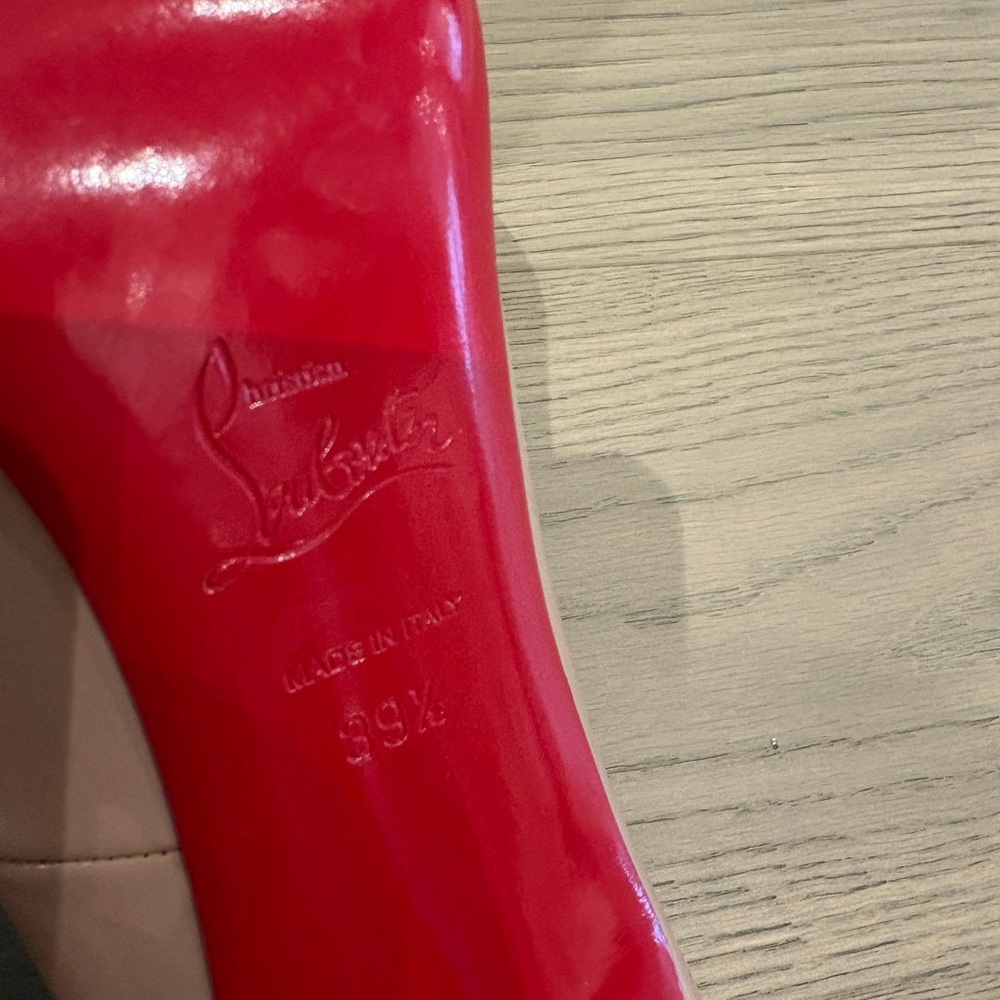 Christian Louboutin 85mm Nude Patent Leather Pumps 39.5 Summer - Picture 10 of 13